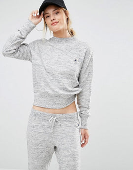 Neck Sweatshirt In Grey Marl