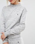 Neck Sweatshirt In Grey Marl