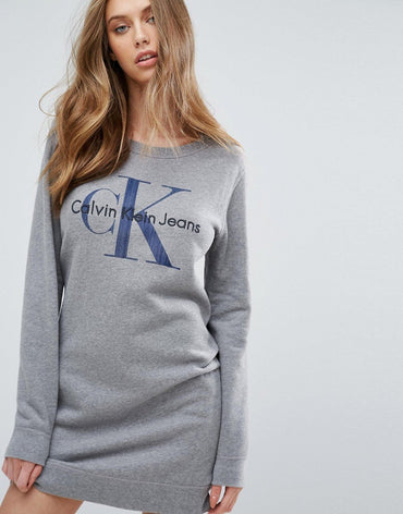 Calvin Klein Jeans Logo Sweatshirt Dress